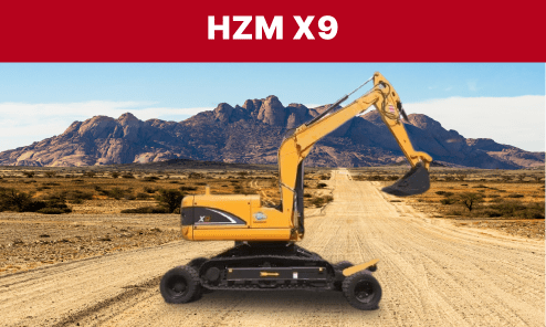 Мини-экскаватор колесно-гусеничный HZM X9